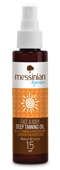 Deep Tanning Oil SPF15 (100ml) Messinian Spa