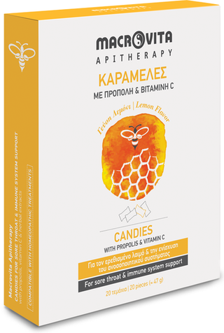 Keelpastilles voor Zere Keel (citroen) Macrovita