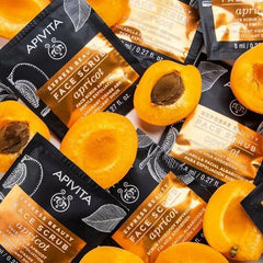 Face Scrub met Abrikozenpitolie (2 zakjes) Apivita