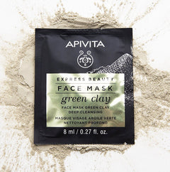 Face Mask Diep Reinigend (Groene Klei) (2 zakjes) Apivita