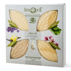Ezelinnenmelk Olijfzeep 4-Pack Collection Aphrodite
