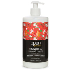 Open Badschuim / Douchegel Papaya & Mango (750ml) Open Cosmetics