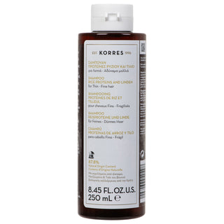Rice Proteins + Linden Shampoo For Thin / Fine Hair Korres