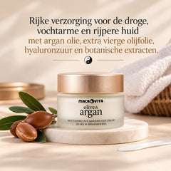 Olive & Argan Gezichtscrème (droge huid) Macrovita