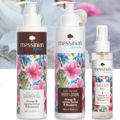 Hair & Body Mist Sinaasappel, Vanille & Bosbes Messinian Spa