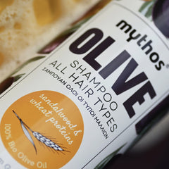 Olive Shampoo Sandelwood voor Elk Haartype Mythos