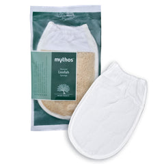 Loofah Scrubhandschoen met washand Mythos