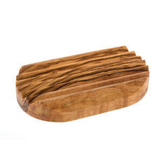 Zeephouder Olijfhout met Richels