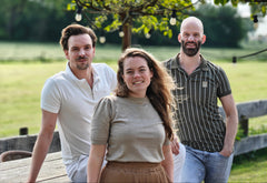 Het team van MetOlijf, Mark, Judith en Marlon